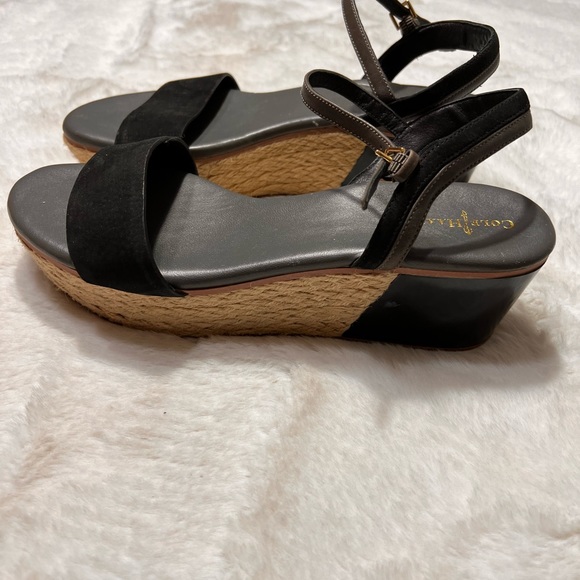 Cole Haan leather & Jute platform sandal womens size 10 - Picture 9 of 9